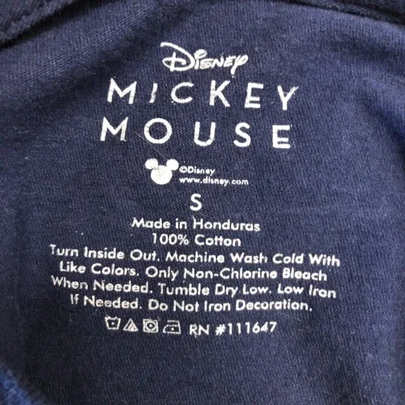 Disney Mickey Mouse Women's Blue Graphic T-Shirt Size Small - Picture 6 of 6